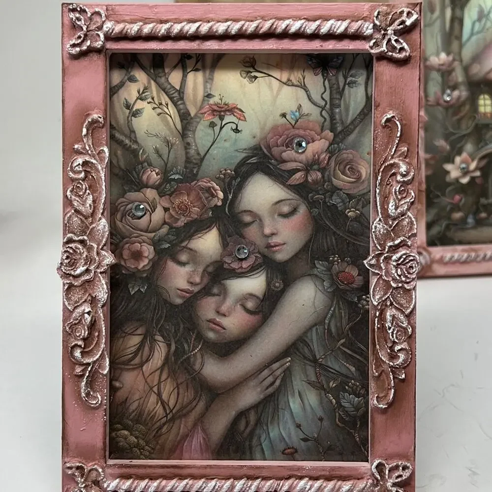 Handcrafted Set of 2 Fantasy Prints Perfect For A Little Girls Room